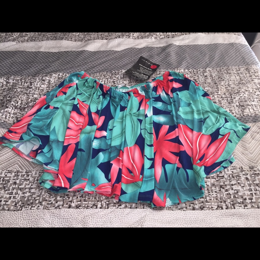 Rebdolls Floral tube Crop Top 5x